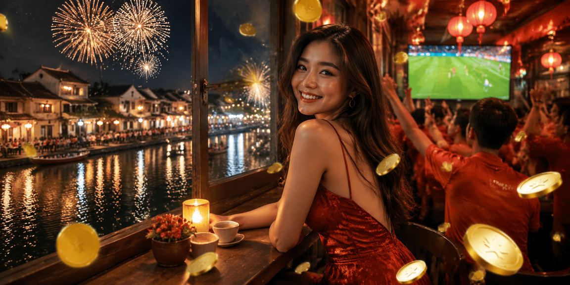 Người dùng Hội An theo dõi sự kiện thể thao và đặt cược trực tuyến trong quán cà phê