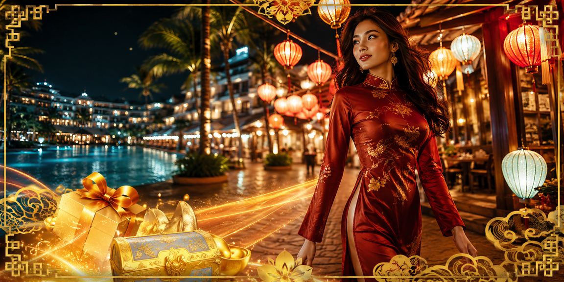 Khung cảnh đêm chợ Nha Trang và màn hình theo dõi kết quả cá cược thể thao